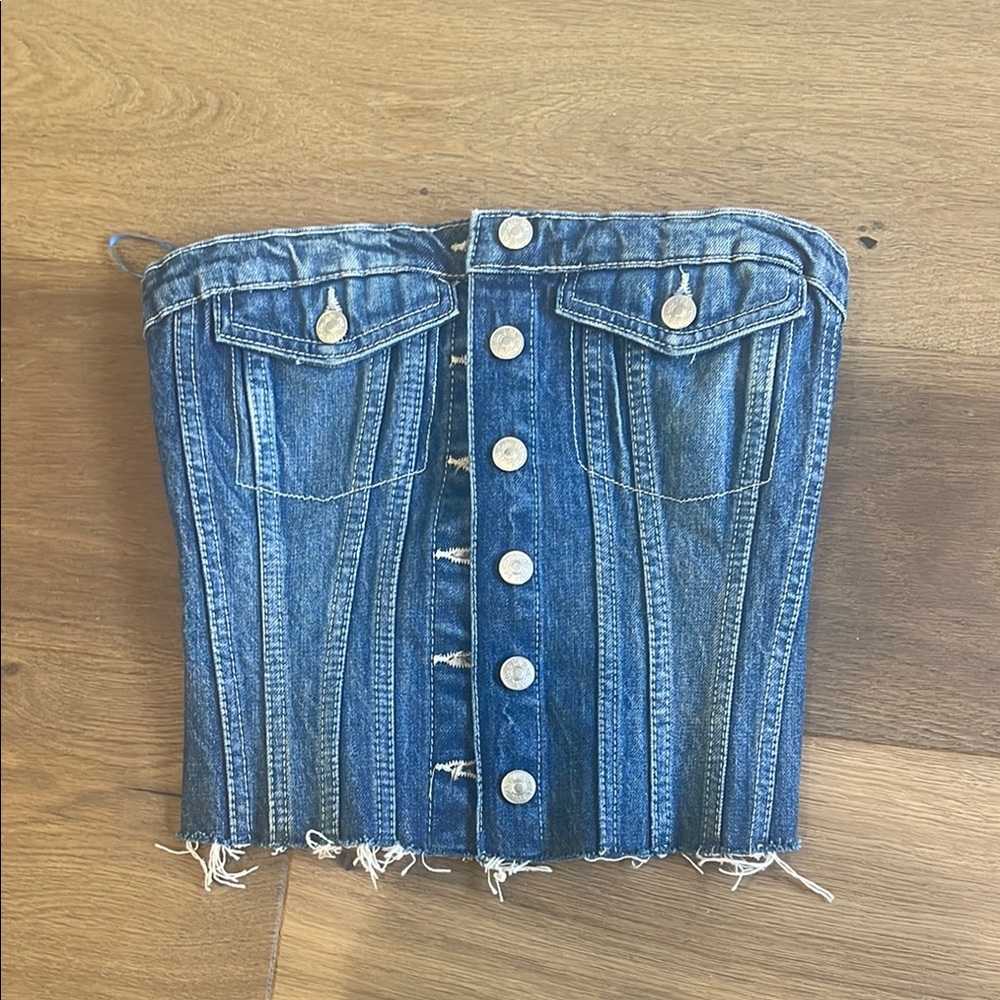 Zara Blue Corset-Style Women's Jeans